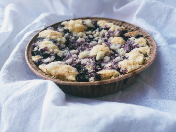 Borůvkový koláč s drobenkou